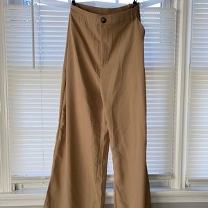 NWOT Flare Leg Silky Khaki Pants